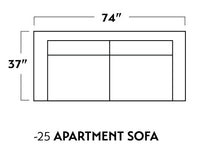 Wallace 74" Untufted Apartment Sofa -