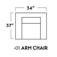 Wallace 34" Leather Arm Chair -