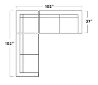 Wallace 102" Untufted Corner Sectional -
