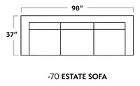 Wallace 98" Leather Estate Sofa -