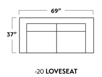 Wallace 69" Untufted Loveseat -