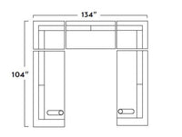 Ladybird 134" Leather U Sectional -